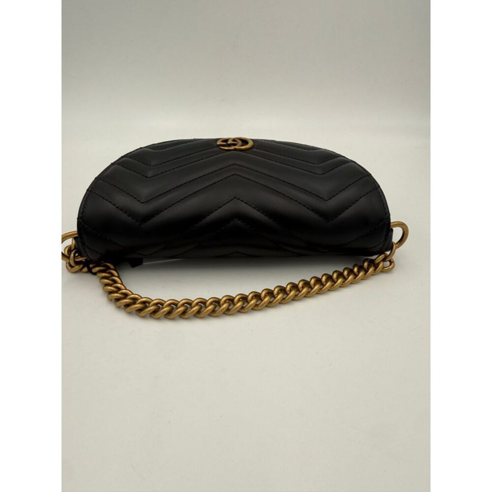 Gucci GUCCI MARMONT Black Shoulder Bag Women's Chain - Picture 4 of 6